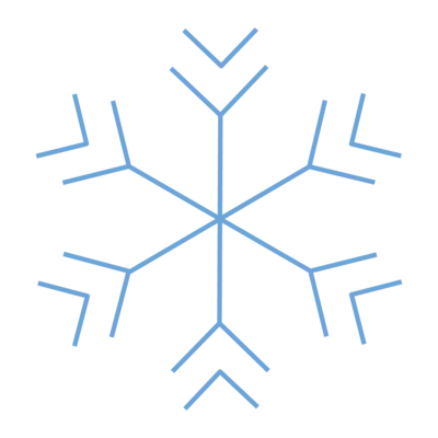 Klima Grafik einer blauen Schneeflocke