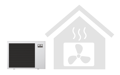 Monobloc-Wärmepumpe im Bestandsgebäude