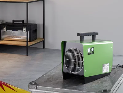 Hobbyraum Mobiler Warmluft-Heizautomat im Hobbyraum